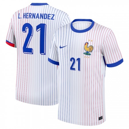 Maglia Francia L. Hernandez 21 Trasferta Divisa Euro 2024